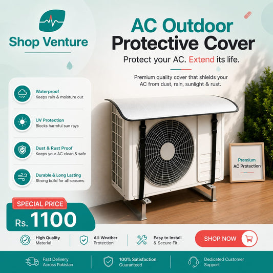 Sun Shade Protector Split AC Outdoor Cover Unit Protection Cover Anti Rust Rain Heat Shield Durable Silver