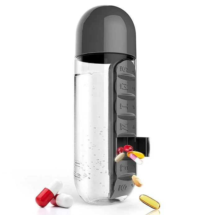 Water Bottle + Pill Holder ( Imported )
