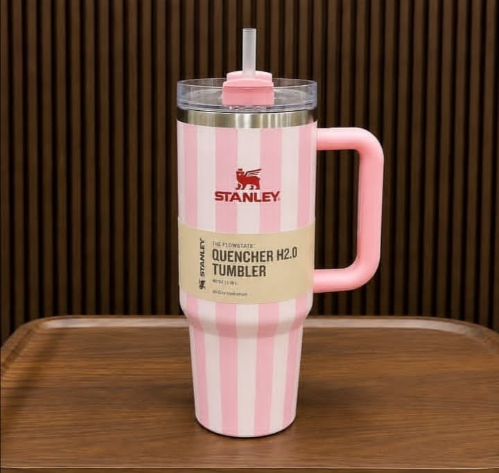 Stanley Quencher H2.0 FlowState™ Tumbler 40oz (Limited Stripe Edition) – All-Day Ice Cold Hydration