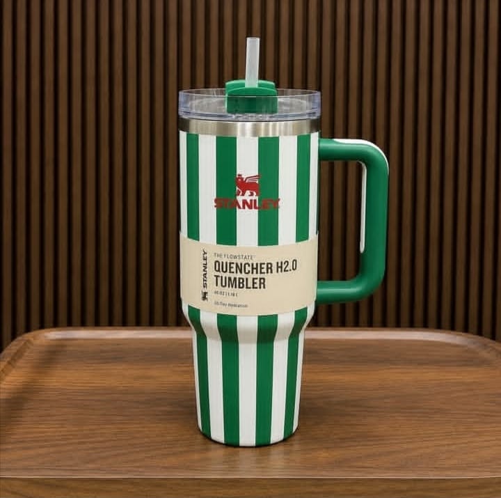 Stanley Quencher H2.0 FlowState™ Tumbler 40oz (Limited Stripe Edition) – All-Day Ice Cold Hydration