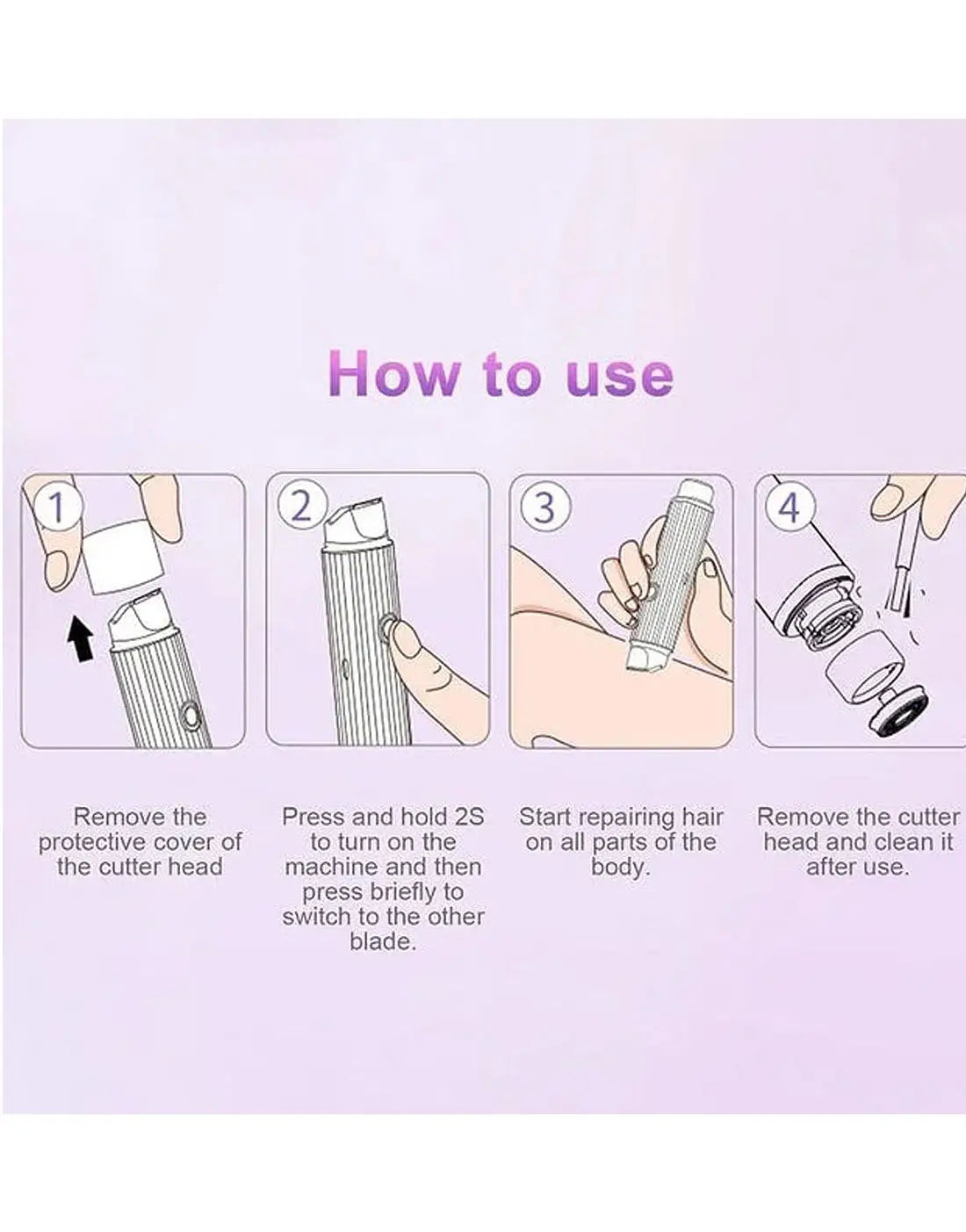 BLAWLESS 2-in-1 Electric Shaver & Trimmer – USB Rechargeable Double Head Hair Remover for Women