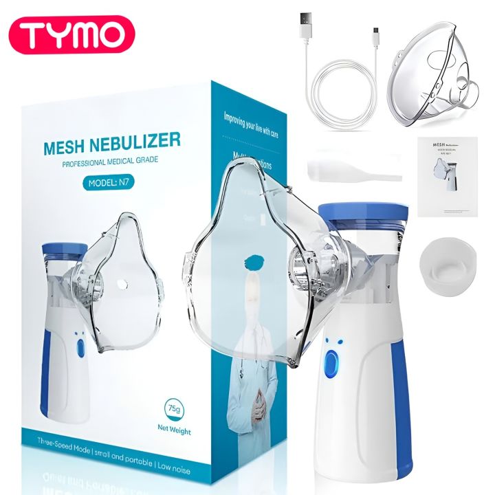 Portable Mesh Nebulizer Machine JSL-W302 with Masks & Mini Inhaler for Kids & Adults