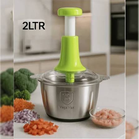 2L Stainless Steel Push Chopper